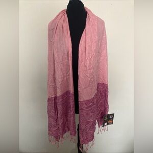 NWT 100% Pure Warm Kashmiri Pashmina Shawl Pink India